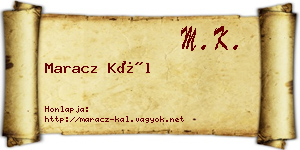 Maracz Kál névjegykártya